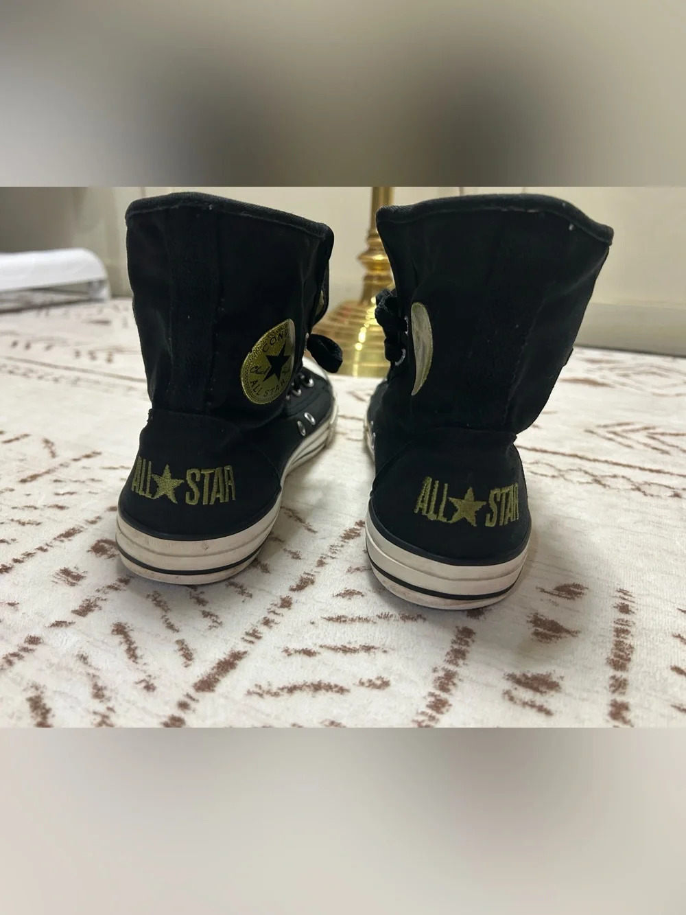 Converse Chuck Taylor Fold Down Camo High Top Sneakers Youth 6 Black Unisex